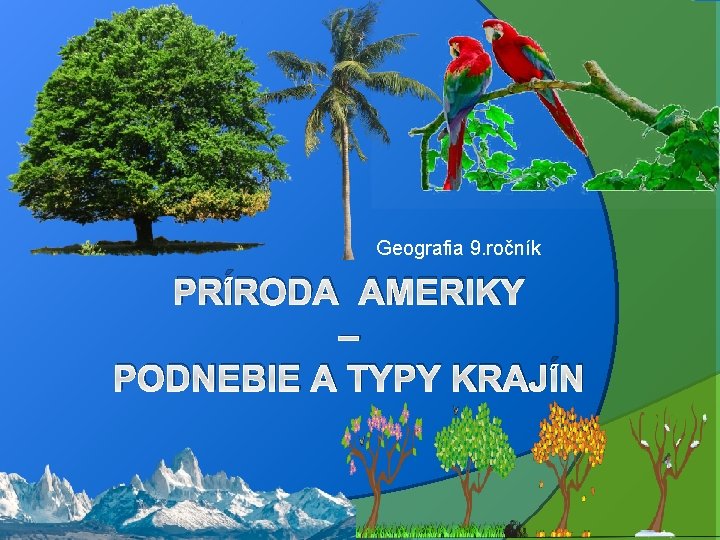 Geografia 9. ročník PRÍRODA AMERIKY – PODNEBIE A TYPY KRAJÍN 