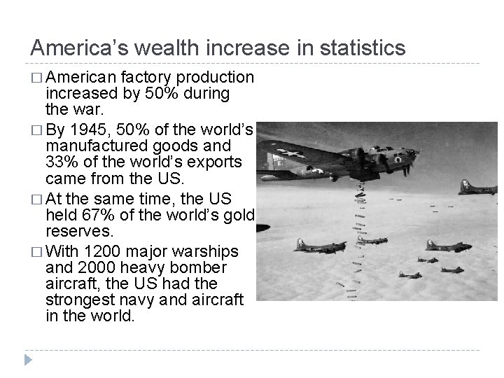 America’s wealth increase in statistics � American factory production increased by 50% during the America’s wealth increase in statistics � American factory production increased by 50% during the