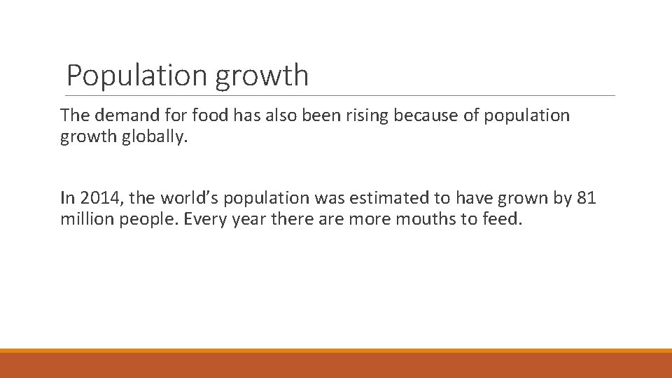 Why is there food insecurity Global food production