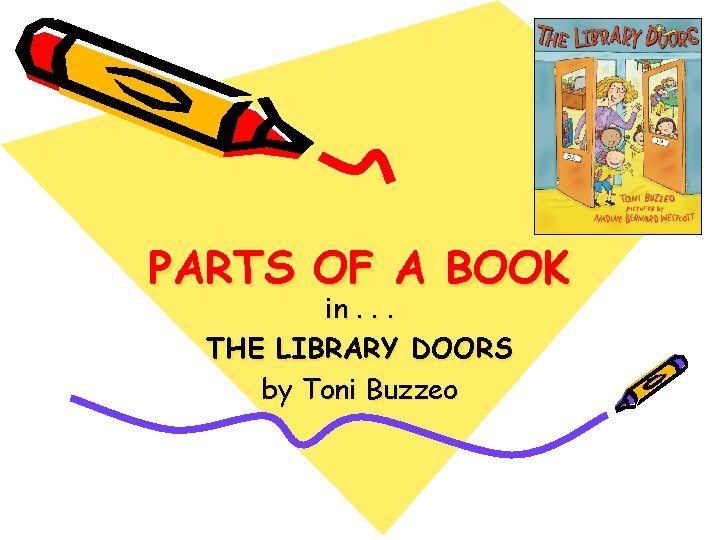 PARTS OF A BOOK in THE LIBRARY DOORS