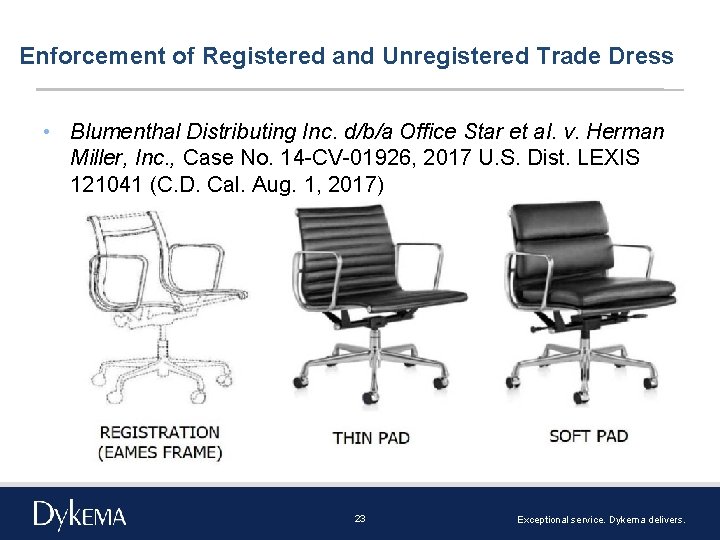 Enforcement of Registered and Unregistered Trade Dress • Blumenthal Distributing Inc. d/b/a Office Star