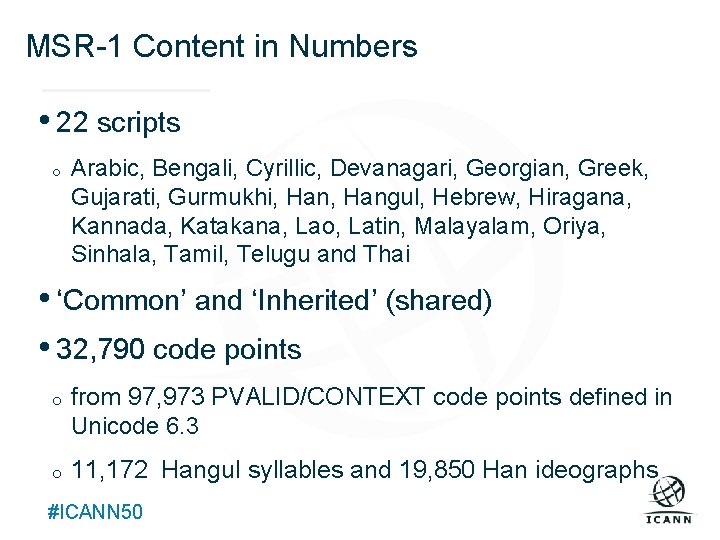 MSR-1 Content in Numbers Text • 22 scripts o Arabic, Bengali, Cyrillic, Devanagari, Georgian,