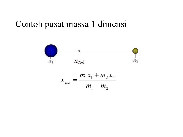 Contoh pusat massa 1 dimensi 