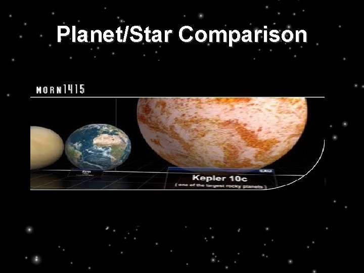 Planet/Star Comparison 