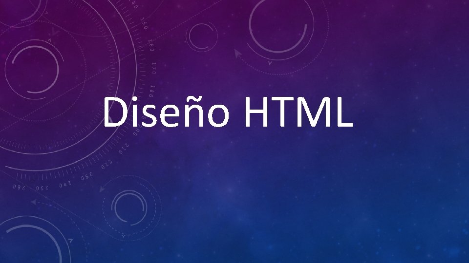 Diseño HTML 