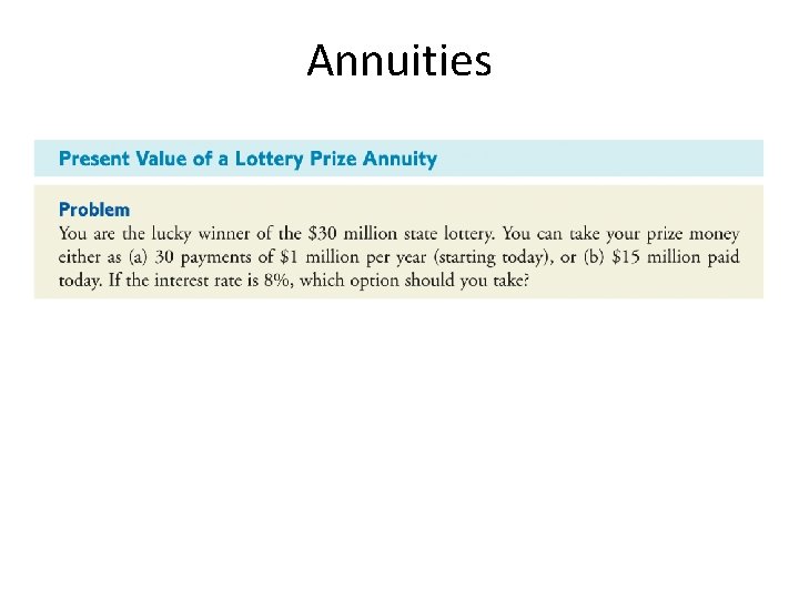 Annuities 