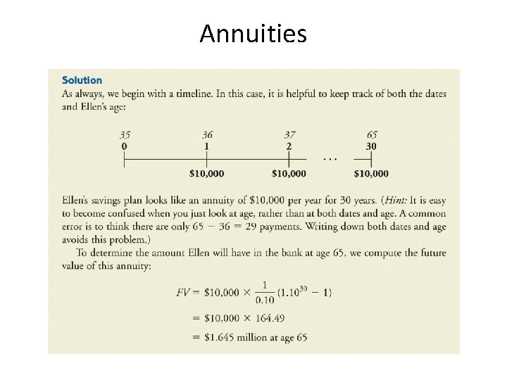 Annuities 