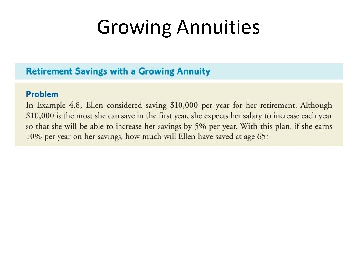 Growing Annuities 