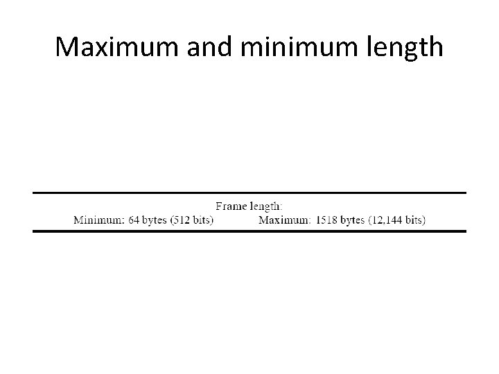 Maximum and minimum length 