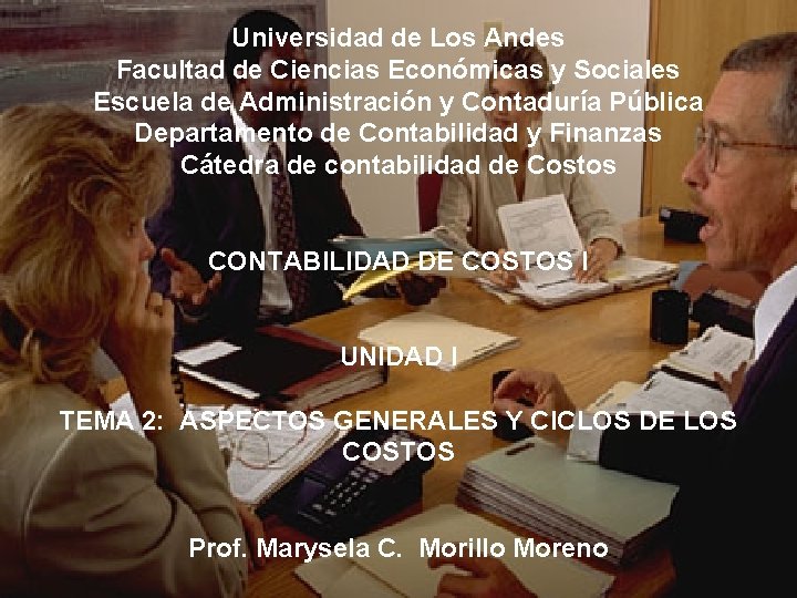 Universidad de Los Andes Facultad de Ciencias Econmicas
