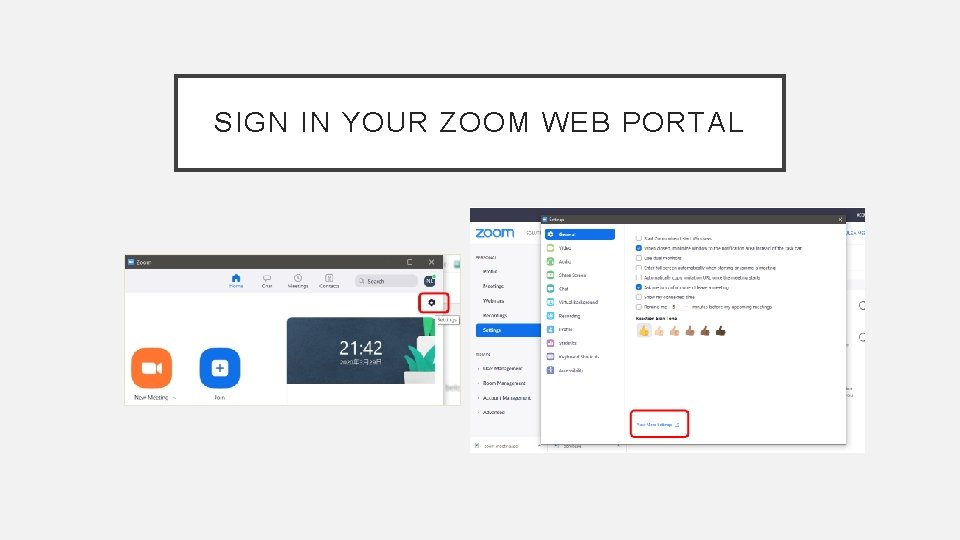 SIGN IN YOUR ZOOM WEB PORTAL 
