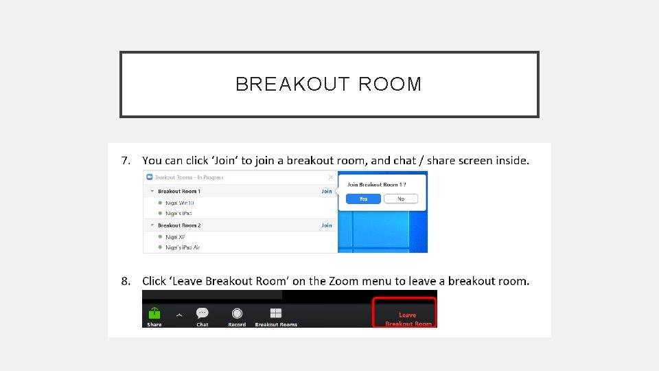 BREAKOUT ROOM 