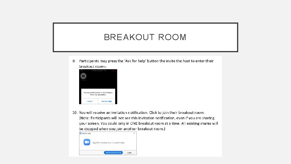 BREAKOUT ROOM 