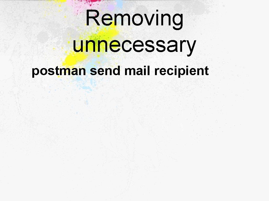 Removing unnecessary postman send mail recipient 