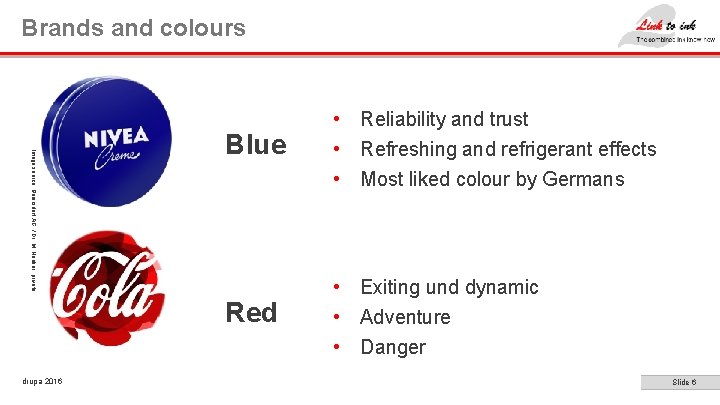 Brands and colours Image source: Beiersdorf AG / Dr. M. Henker, private drupa 2016