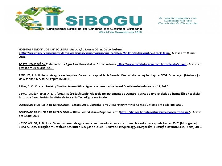 HOSPITAL REGIONAL DE ILHA SOLTEIRA - Associação Nossas Obras. Disponível em: <http: //www. franciscanosnaprovidencia.