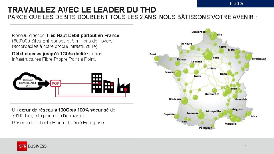 Fluidité TRAVAILLEZ AVEC LE LEADER DU THD PARCE QUE LES DÉBITS DOUBLENT TOUS LES