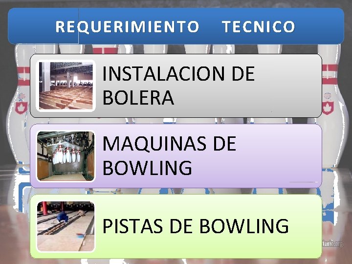 REQUERIMIENTO TECNICO INSTALACION DE BOLERA Instalacion de Bolera MAQUINAS DE BOWLING PISTAS DE BOWLING