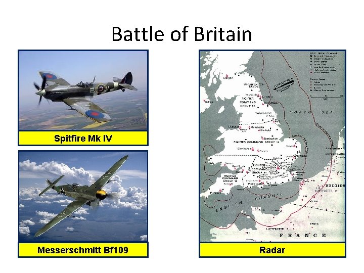 Battle of Britain Spitfire Mk IV Messerschmitt Bf 109 Radar 