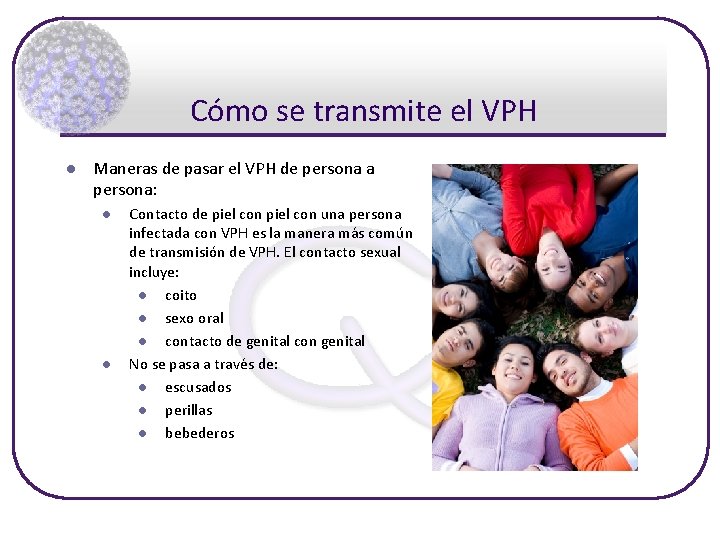 Cómo se transmite el VPH l Maneras de pasar el VPH de persona a