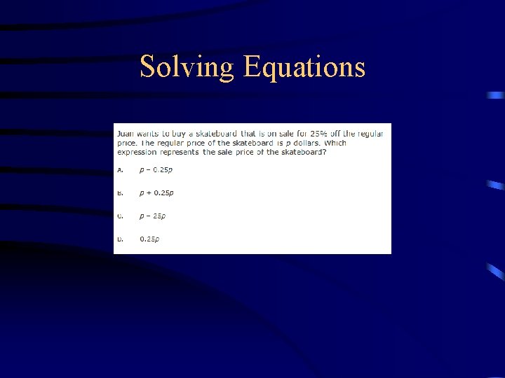 Solving Equations 