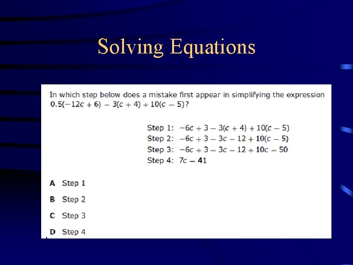 Solving Equations 