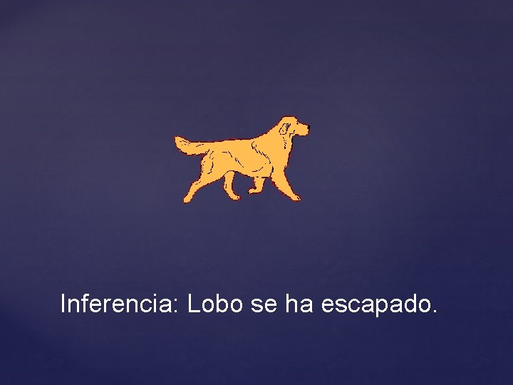 Inferencia: Lobo se ha escapado. 