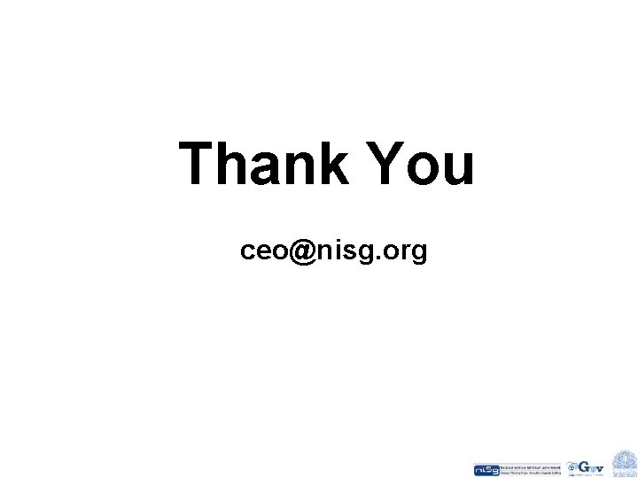 Thank You ceo@nisg. org 
