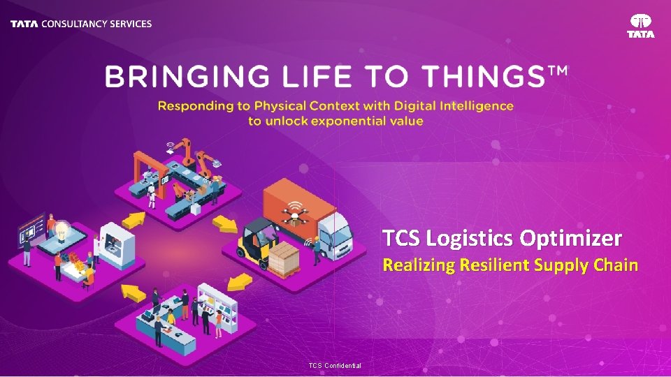 TCS Logistics Optimizer Realizing Resilient Supply Chain TCS Confidential 