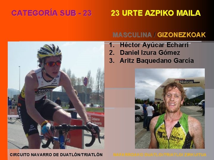 CATEGORÍA SUB - 23 23 URTE AZPIKO MAILA MASCULINA / GIZONEZKOAK 1. Héctor Ayúcar