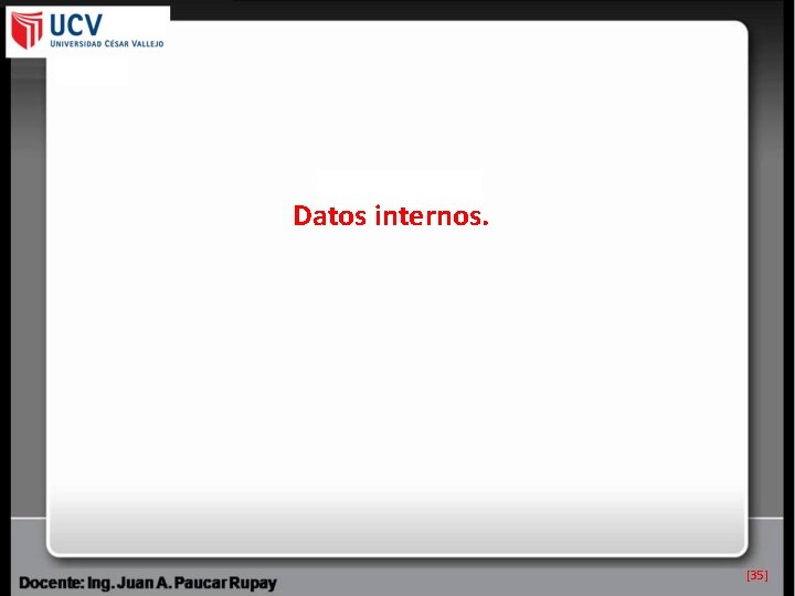 Datos internos. [35] 