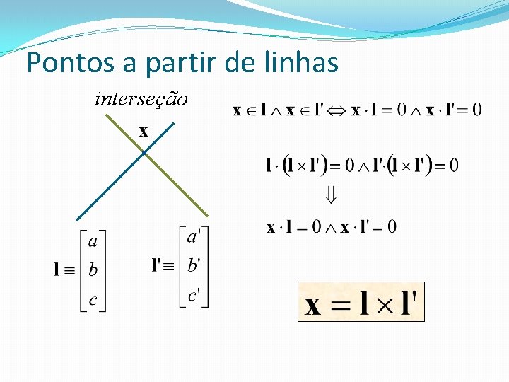 Pontos a partir de linhas interseção 