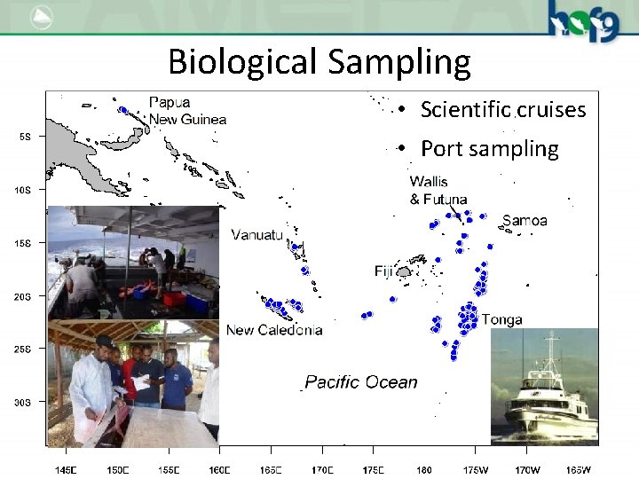 Biological Sampling • Scientific cruises • Port sampling 