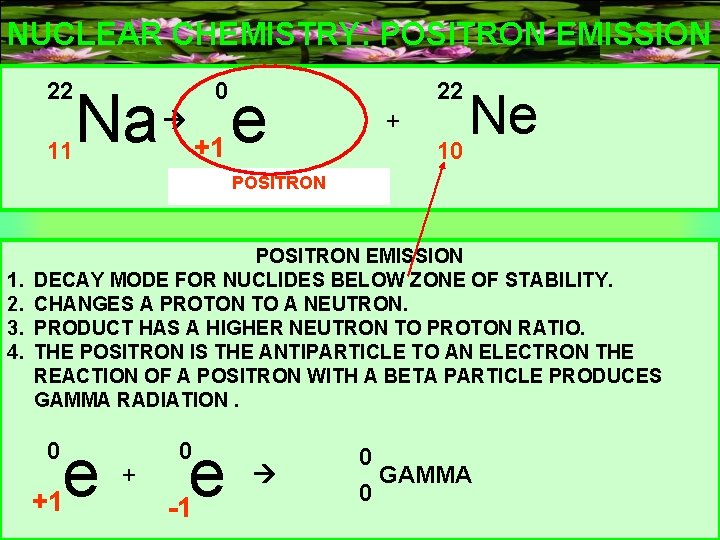 NUCLEAR CHEMISTRY INTRO 1 Kinetic Stability probability that