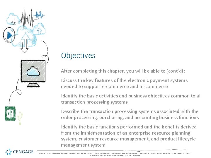 Objectives After completing this chapter, you will be able to (cont’d): Discuss the key