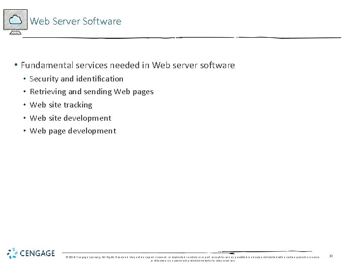 Web Server Software • Fundamental services needed in Web server software • • •