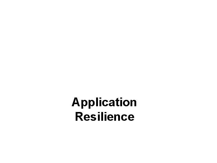 Application Resilience 
