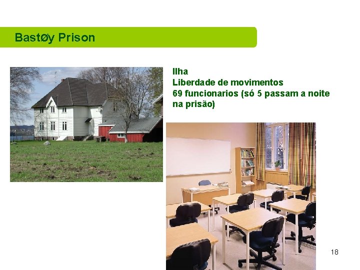 BastØy Prison Ilha Liberdade de movimentos 69 funcionarios (só 5 passam a noite na