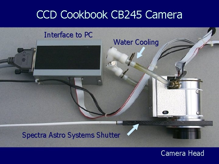 CCD Cookbook CB 245 Camera Interface to PC Water Cooling Spectra Astro Systems Shutter