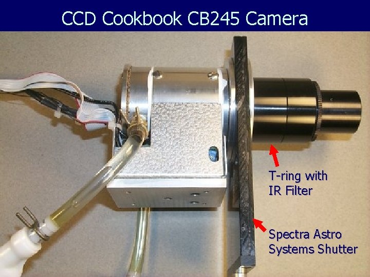 CCD Cookbook CB 245 Camera T-ring with IR Filter Spectra Astro Systems Shutter 
