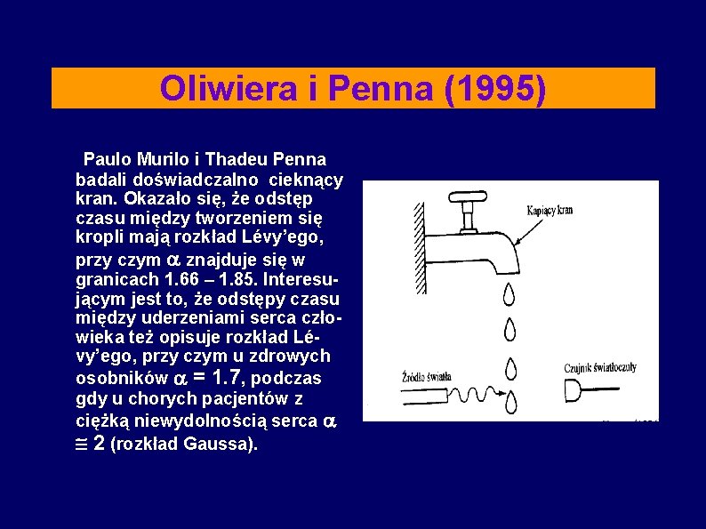 Oliwiera i Penna (1995) Paulo Murilo i Thadeu Penna badali doświadczalno cieknący kran. Okazało