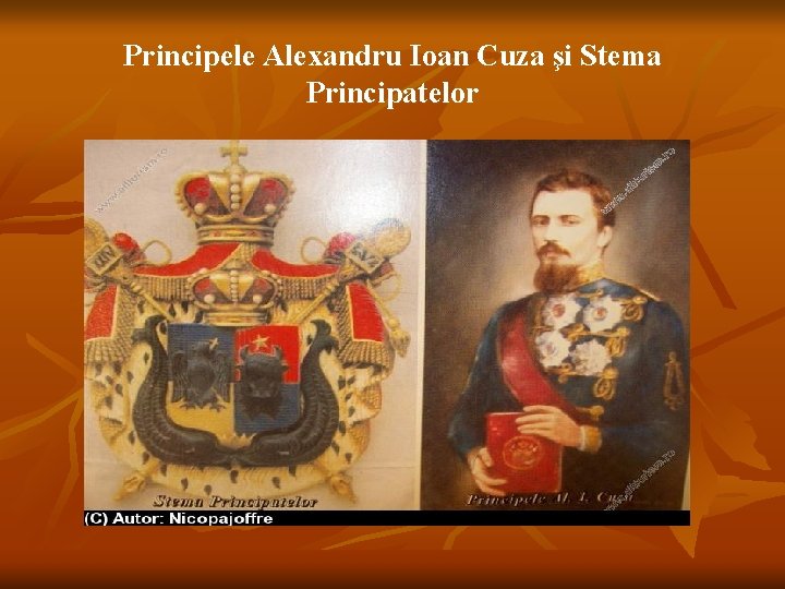Principele Alexandru Ioan Cuza şi Stema Principatelor 
