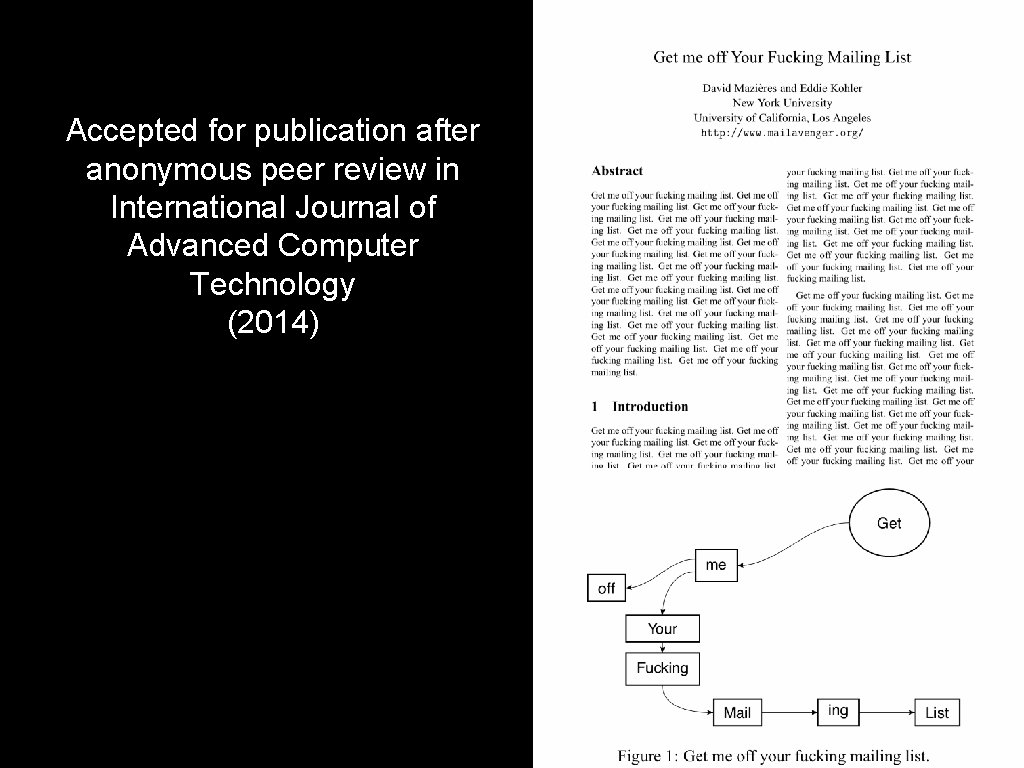Accepted for publication after anonymous peer review in International Journal of Advanced Computer Technology
