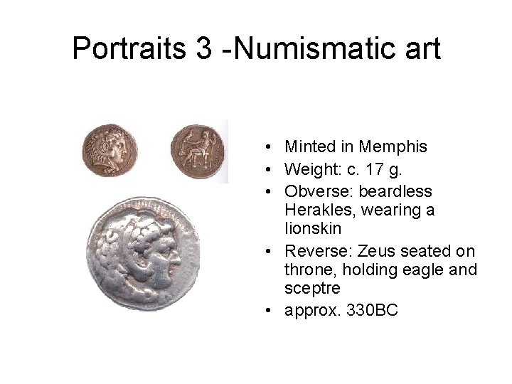 Portraits 3 -Numismatic art • Minted in Memphis • Weight: c. 17 g. •