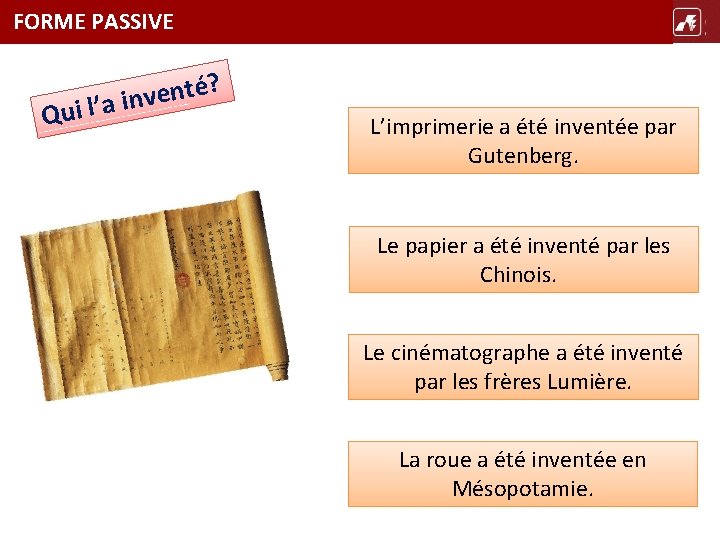 FORME PASSIVE TÍTULO ? é t n e v in a ’ l i