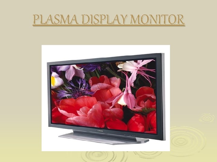 PLASMA DISPLAY MONITOR 