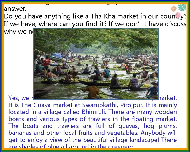 G. Discuss in groups the following questions and write the answer. Do you have