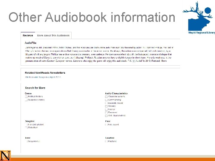 Other Audiobook information 