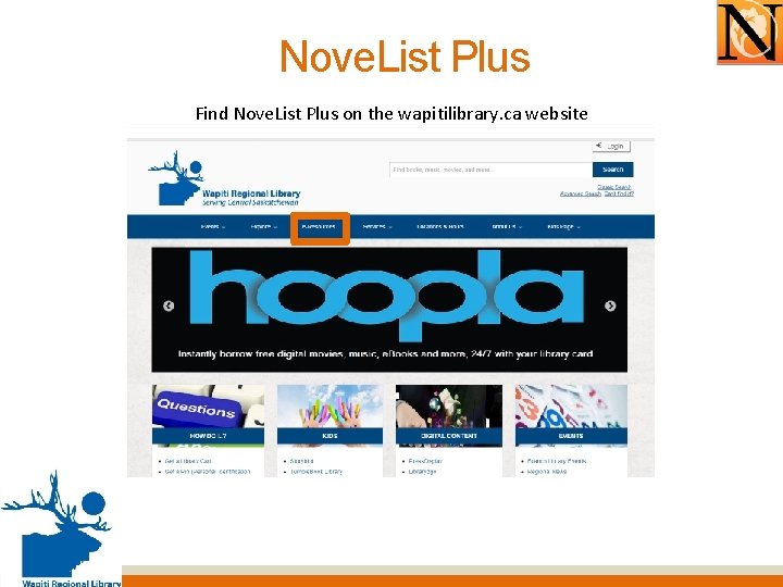 Nove. List Plus Find Nove. List Plus on the wapitilibrary. ca website 