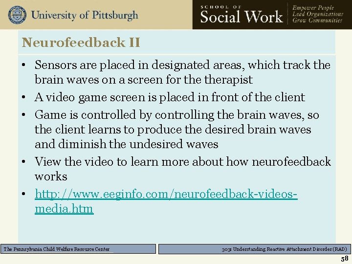 Neurofeedback II • Sensors are placed in designated areas, which track the brain waves